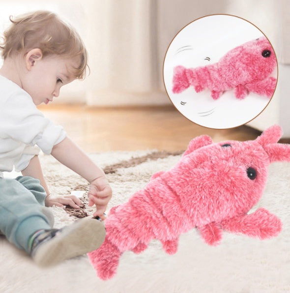 Electric Jumping Shrimp Toy – Fun Plush for Cats - Paw Storify