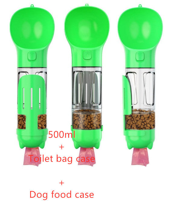 TravelPro 3-in-1 Portable Pet Bottle: Water, Feeder & Waste Storage - Paw Storify