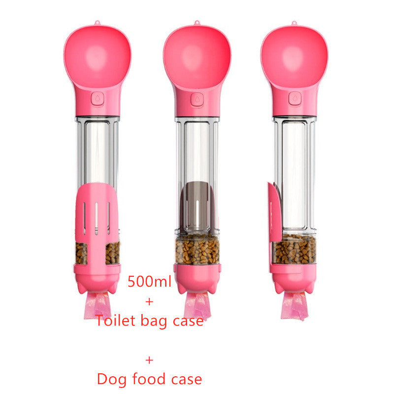 TravelPro 3-in-1 Portable Pet Bottle: Water, Feeder & Waste Storage - Paw Storify