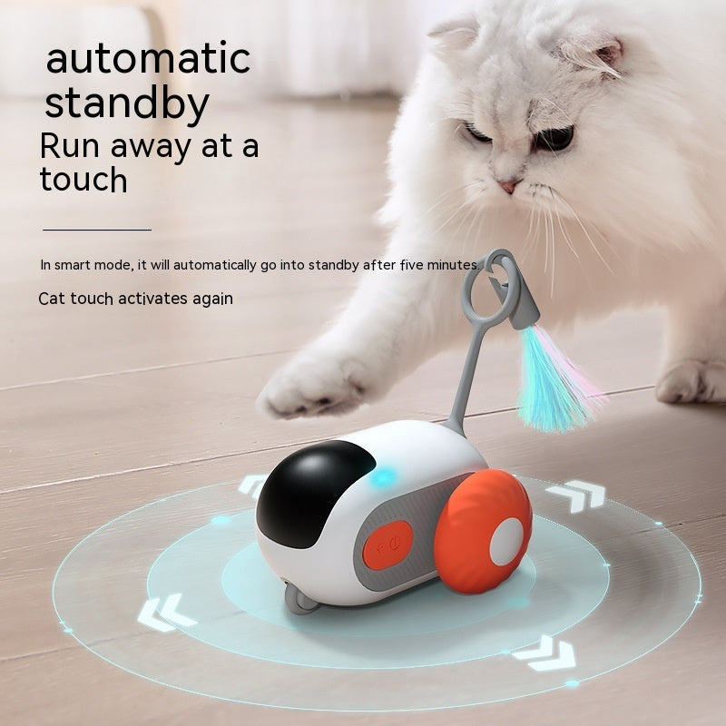 Interactive USB Cat Car Toy – Remote Control & Self-Moving - Paw Storify