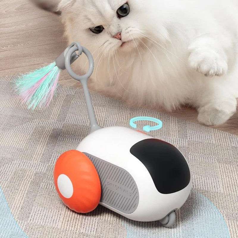 Interactive USB Cat Car Toy – Remote Control & Self-Moving - Paw Storify