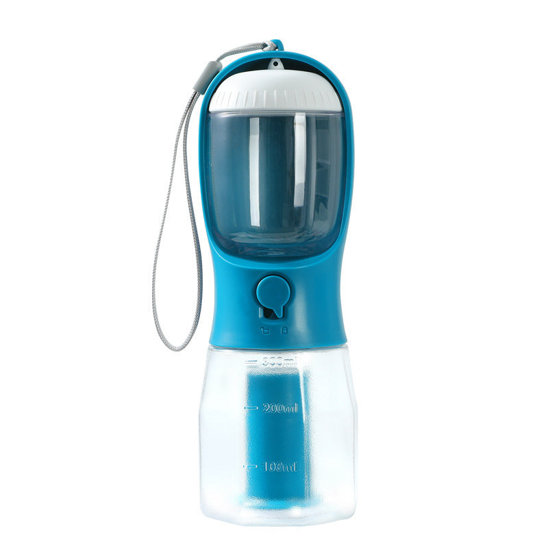 Compact 3-in-1 Portable Pet Bottle: Water, Feeder & Waste Storage - Paw Storify