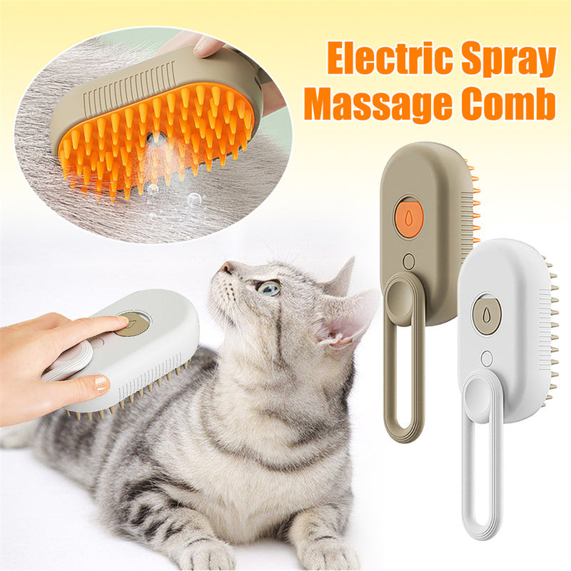 3-in-1 Steam Pet Brush: Easy Remove Hair, Massage & Groom - Paw Storify