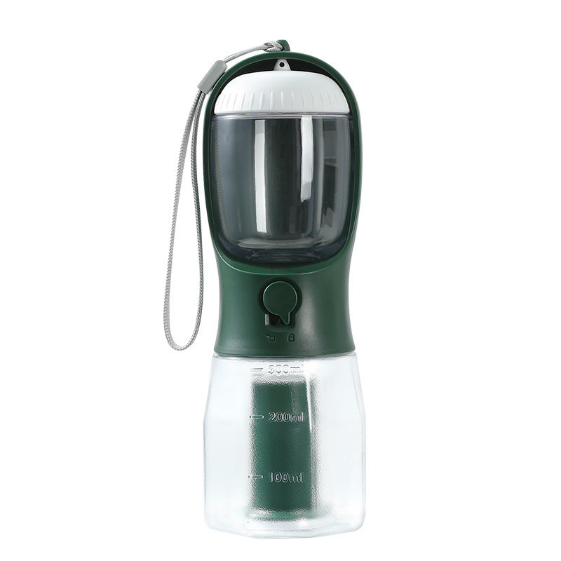 Compact 3-in-1 Portable Pet Bottle: Water, Feeder & Waste Storage - Paw Storify