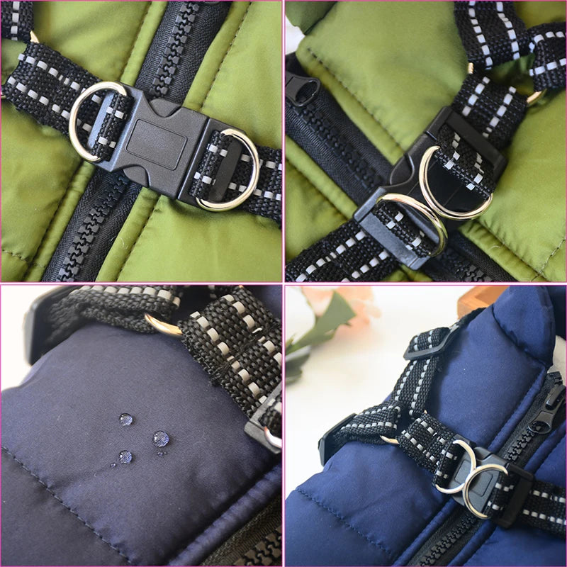 Warm Waterproof Dog Jacket with Harness - Comfortable and Durable - Paw Storify