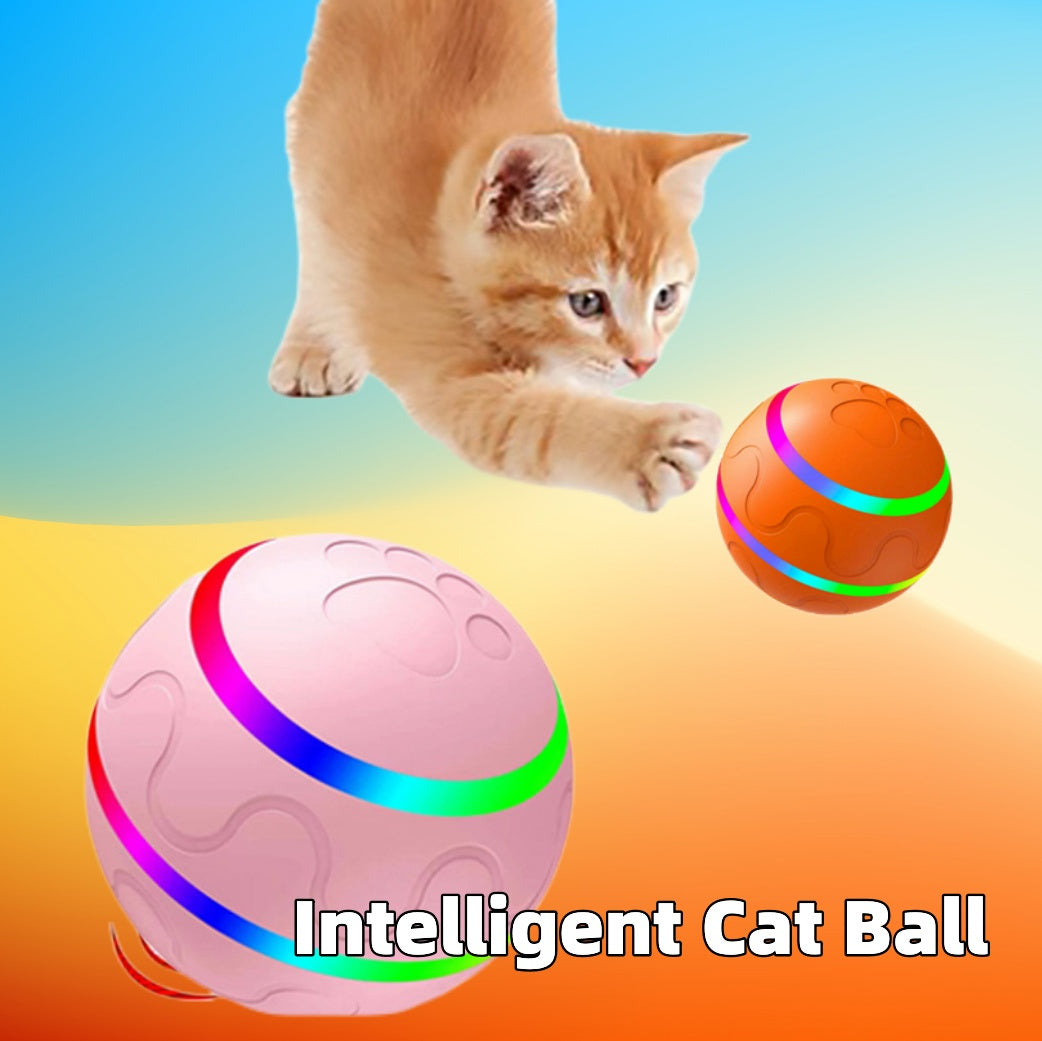 Smart USB Cat Ball Toy - Self-Rotating Interactive Play Ball - Paw Storify